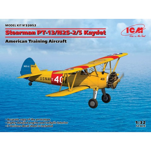 Stearman PT-13/N2S-2/5 Kaydet, American Training Aircraft -ICM35052