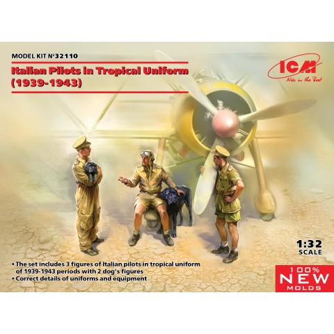 ITALIAN PILOTS IN TROPICAL UNIFORM -ICM32110