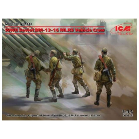 WWII Soviet BM-13-16 MLRS Vehicle Crew -icm35648