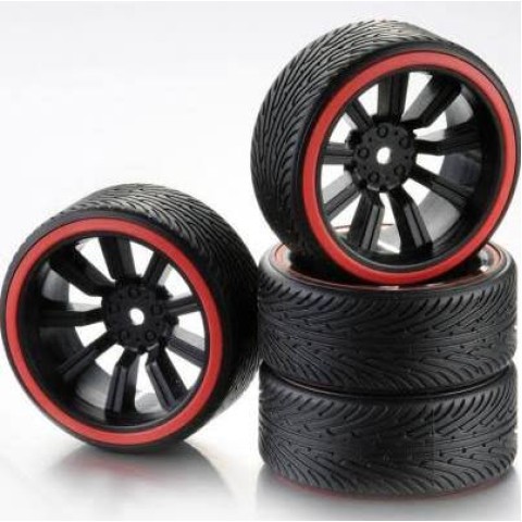 Drift Banden & Velgen Rood 2 paar -2510048