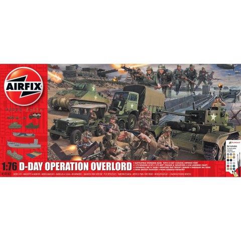 D-Day Operation Overlord Set & Verf  & Lijm & Penseeltje -AF50162A