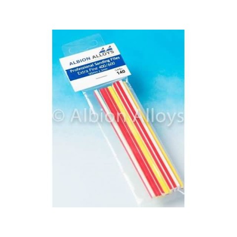 Professional Sanding files extra fine 400/600 grit (165mm x 3mm) 10 stuks -140