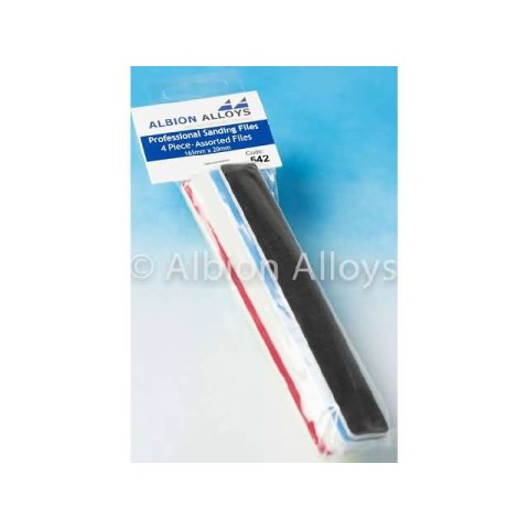 Professional Sanding files extra fine 100/180 & 120/240 & 240/320 & 400/600 grit (165mm x 20mm) 4 stuks -542