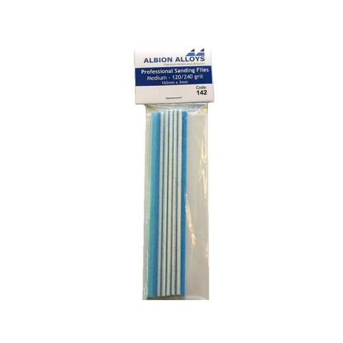 Professional Sanding files Coarse 120/240 grit (165mm x 3mm) 10 stuks -142