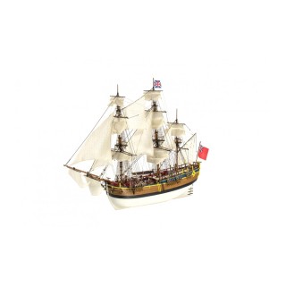 H.M.S. Endeavour & Figuren Houten schip -22520
