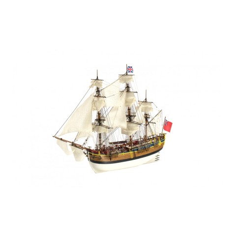 H.M.S. Endeavour & Figuren Houten schip -22520