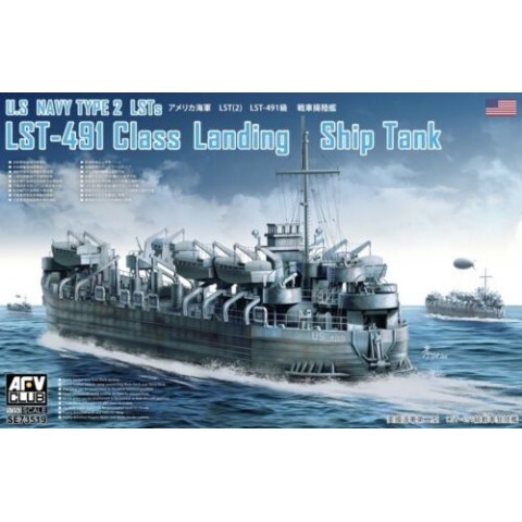 WWII US Navy Type 2 LSTs LST-491 Class Landing Ship Tank  -SE73519