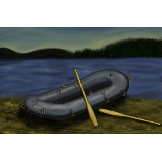 WWII German Rubber Raft -AB3568