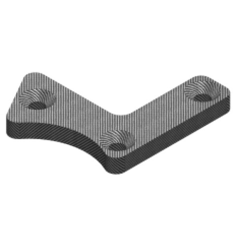 Suspension arm stiffener - B - Lower Front - Right - Graphite 3mm-C-00180-235