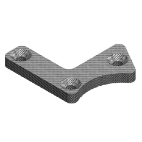 Suspension arm stiffener - B - Lower Front - Left - Graphite 3mm -C-00180-235