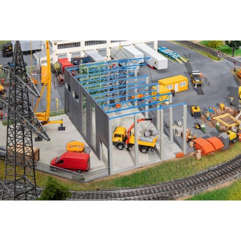 H0 Industriehal in aanbouw, Systeembouw -130892