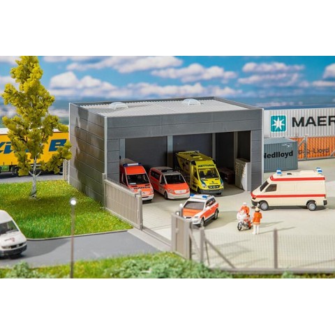 Open carport, systeembouw H0 -130893  Afmetingen: 152 x 103 x 80 mm