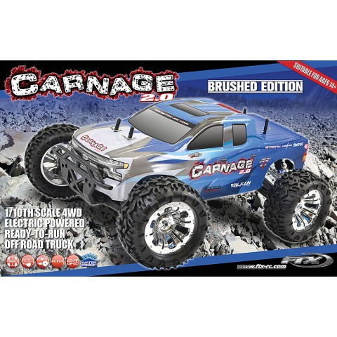 CARNAGE 2.0 1/10 BRUSHED TRUCK 4WD RTR - BLUE -FTX5537B