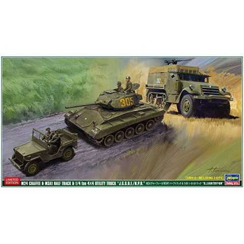 IJA/JPR M24 Chaffee & M3A1 Half Track & 1/4 ton 4x4 Truck -30056