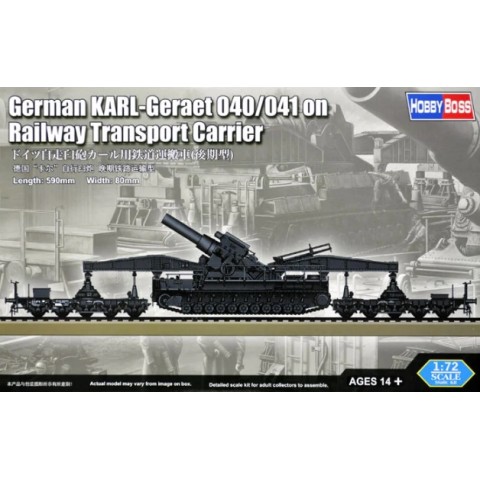 Mörser KARL-Gerät 040/041 on Railway Transport Carrier -82961