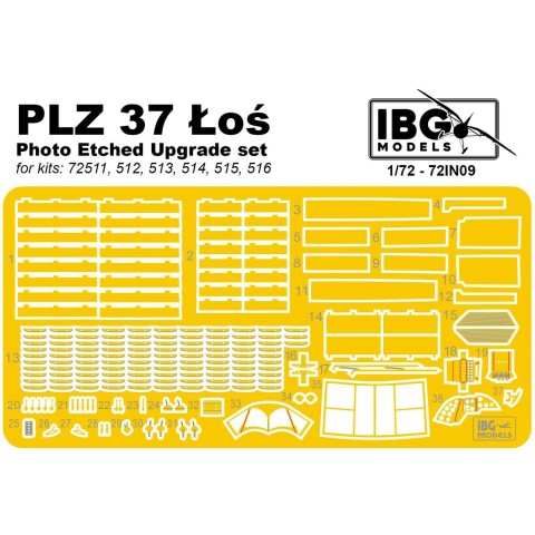 Photo Etched Upgrade set for PZL P.37 -72IN09