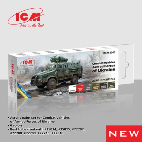 Acrylic Paints Set For Combat Vehicles Armed Forces Of Ukraine