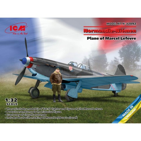 Normandie-Niemen. Plane of Marcel Lefevre Yak-9T with Marcel Lefevre figure -32092