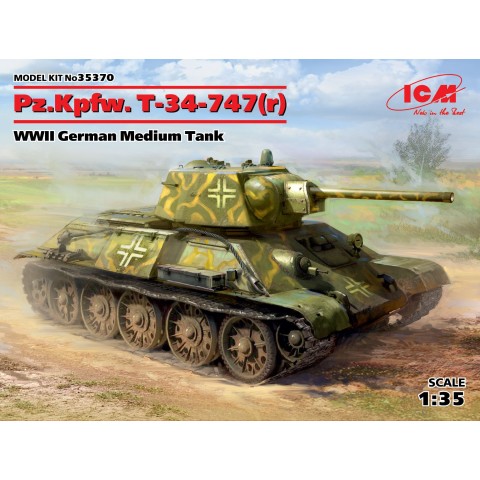 Pz.Kpfw. 747 T-34 (r), WWII German Medium Tank -35370