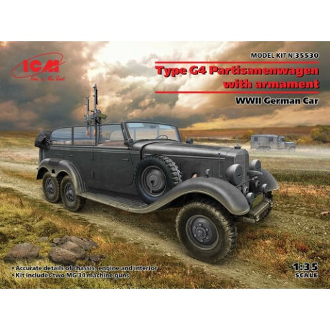 G4 Partisanenwagen German WWII vehicle with machine gun -35530