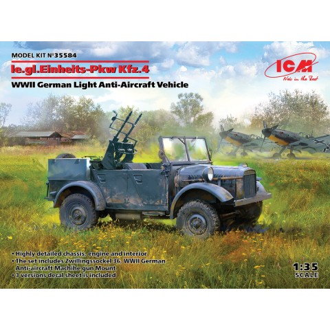 le.gl.Einheits-Pkw Kfz.4 WWII German Light Anti-Aircraft Vehicle -35584