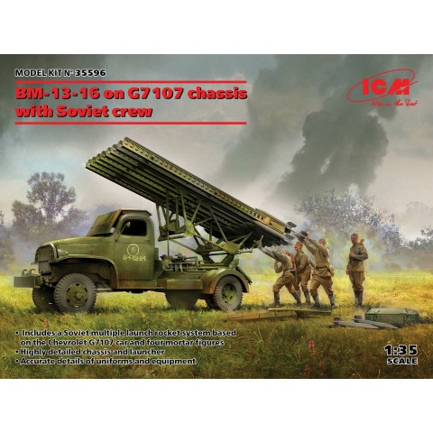 BM-13-16 on G7107 chassis with Soviet crew -35596
