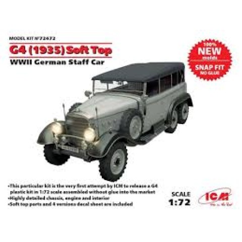 WWII German Staff Car, snap fit/no glue -72472