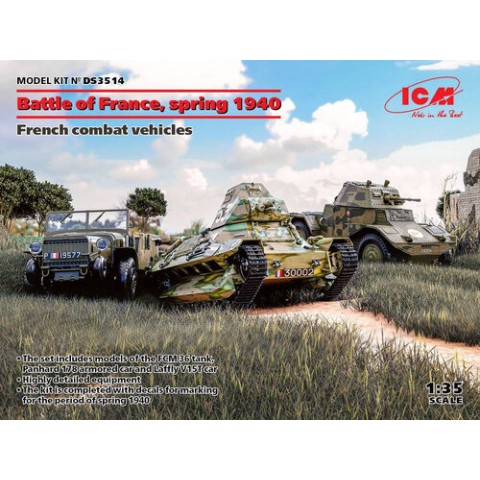 Battle of France, spring 1940, Panhard 178 AMD-35, FCM 36, Laffly V15T -DS3514