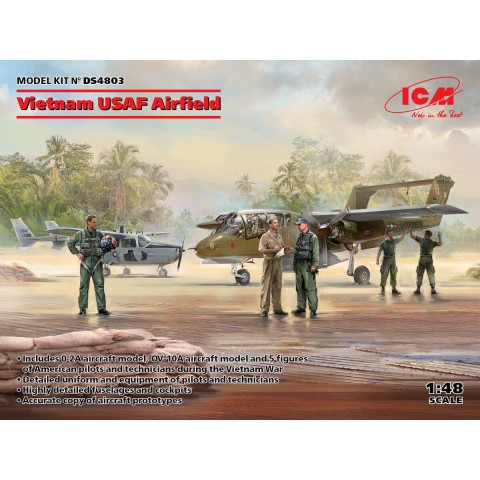Vietnam USAF Airfield (Cessna O-2A, OV-10 A Bronco, US Pilots & Ground Personnel (Vietnam War) (5 figures)) DS4803