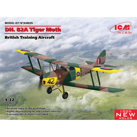DH. 82A Tiger Moth, British Training Aircraft & Nederlandse Decals  -ICM32035NLD