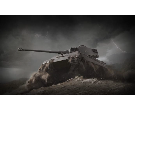 Tiger II & verf & Lijm & penseeltje -74001