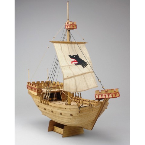 Piretenship Woeste Hond Kogge van1390 Laser-houtbouw 1:72 -24616