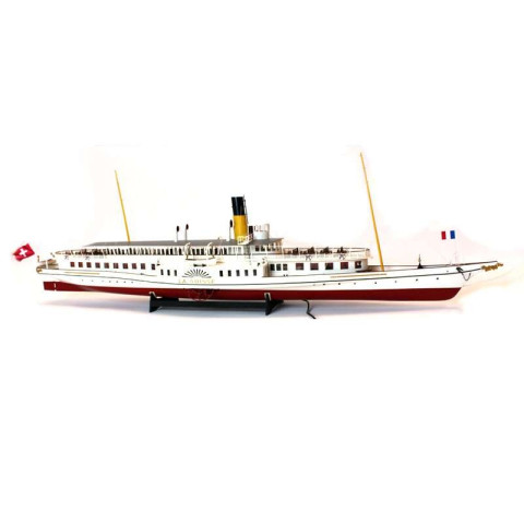 La Suisse stoomboot met radarwiel 1:72 Houten scheepsmodel -24581