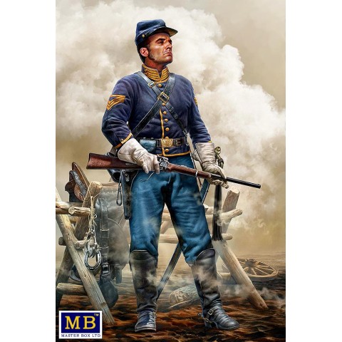 At the Ready, Brigadier General Bufford’s Union Cavalry 1/35  Amerikaanse Burger Oorlog Figuren Bouwpakket -MB35197