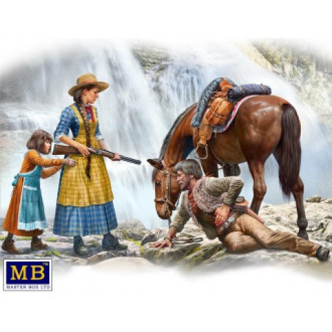Marshal Tom Tucker, Molly and Rebecca Hanson -MB35203