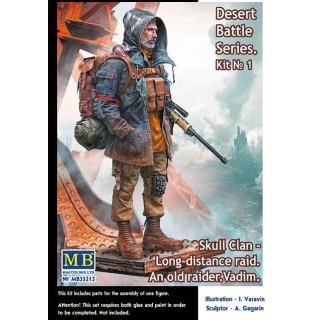 An old raider. Vadim. Skull Clan - Long-distance raid. 1/35 Future Figuren Bouwpakket-MB35213