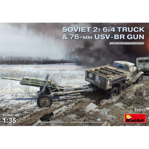 SOVIET 2T 6X4 TRUCK & 76-mm USV-BR GUN -35272