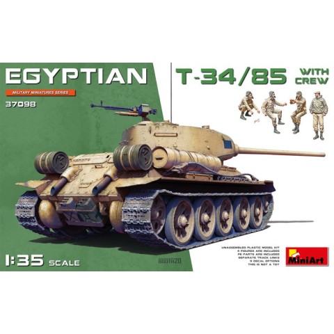 EGYPTIAN T-34/85 WITH CREW -37098