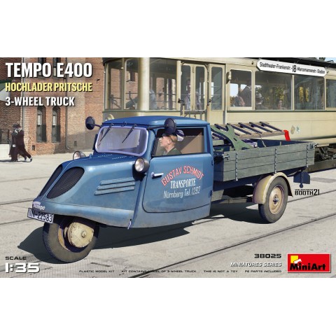 Tempo E400 HOCHLADER PRITSCHE 3-wheel truck -38025