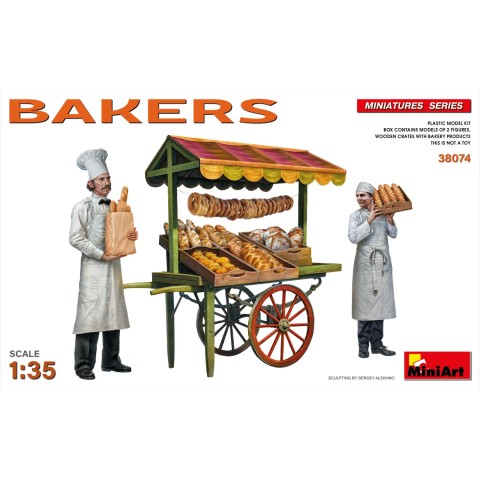 Bakkers met handkar