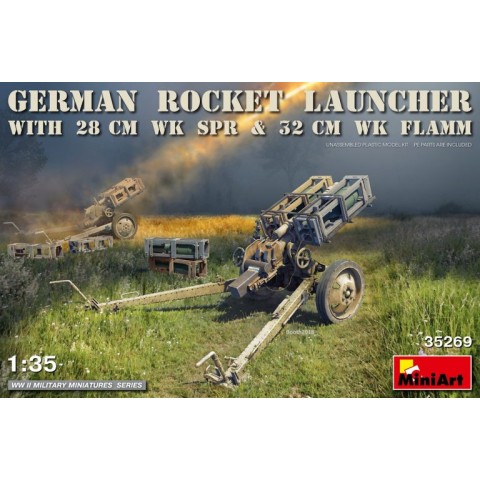 GERMAN ROCKET LAUNCHER with 28cm WK Spr & 32cm WK Flamm -35269