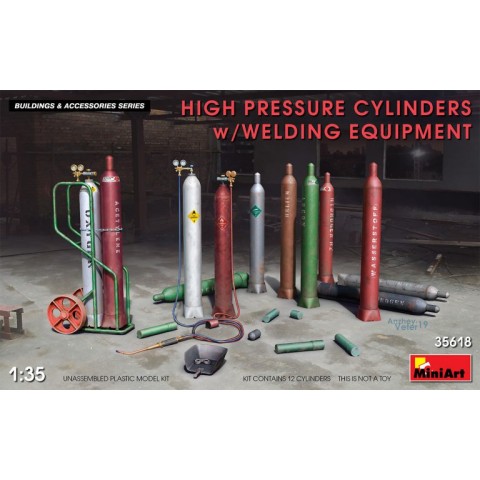 HIGH PRESSURE CYLINDERS w/WELDING EQUIPMENT -35618
