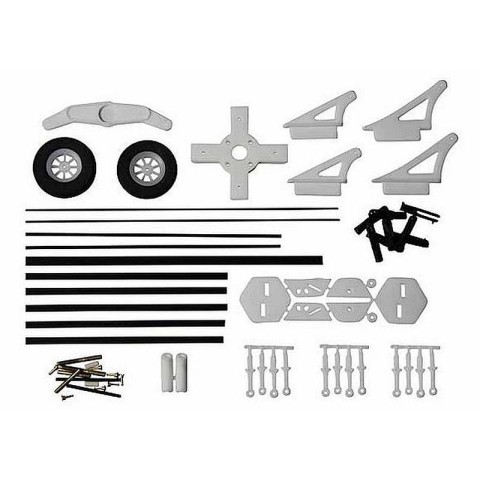 Aanstuur set, wielen, rudderhoorntjes en andere klein onderdelen indoor vliegtuig -1-01031