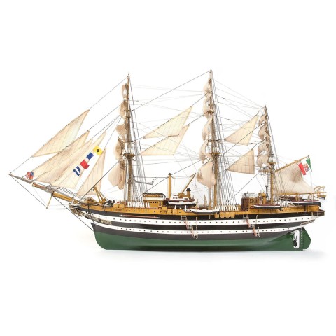 Amerigo Vespucci incl. zeilenset  1:100 Houtbouw Schip -15006