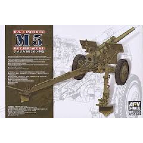 U.S. 3 inch gun M5 on carriage M1 AF35S64