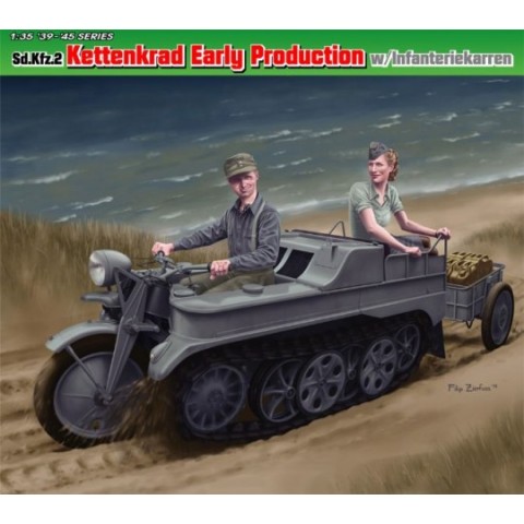 Sd.Kfz.2 Kettenkrad Early Production w/Infanteriekarren -6341