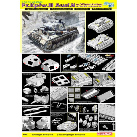 Pz.Kpfw.III Ausf.N w/Winterketten s.Pz.Abt.502 Leningrad 1943 -6606