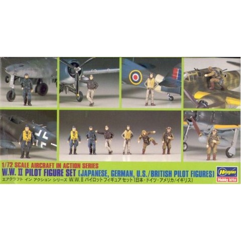 WWII Pilot Figure Set Japanese/German/US/British Figures -x72-8