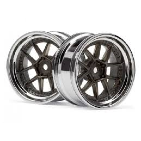 DY-CHAMPION 26MM WHEEL (CHROME/BRONZE/6MM OS/2PCS) (HPI113090)     