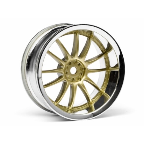 WORK XSA 02C WHEEL 26mm CHROME/GOLD (3mm OFFSET) (HPI3297)      